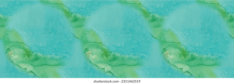 Mármol de color de agua verde. Patrón sin foco. Pintura de Foil Art. Mármol de tinta de alcohol de lujo. Fondo de la tinta del alcohol del cobre. Acuarela de mármol dorado. Pintura sin vectores. Fondo Azul Oriental.