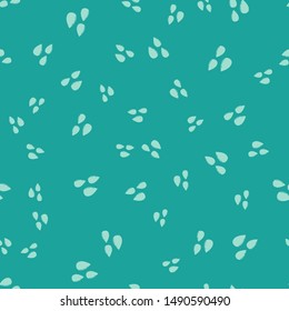 Green Water drop icon isolated seamless pattern on green background.  Vector Illustration