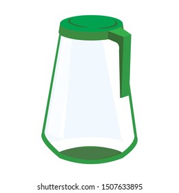 Green Water Jug - Cartoon Vector Image