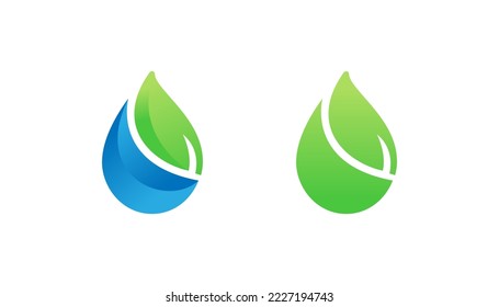 Vector de diseño de logotipo de agua verde