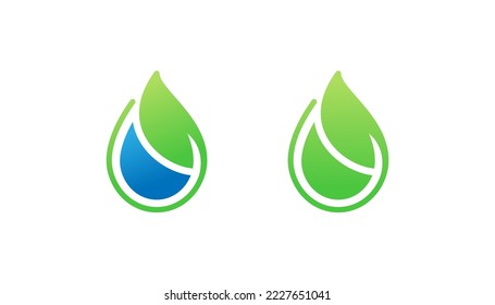 Design des grünen Wasserlogos