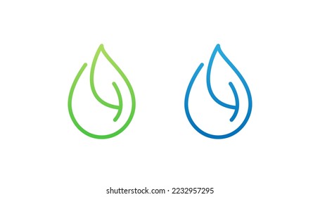 Green water logo design vector