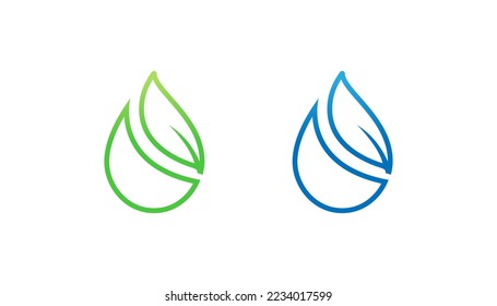 Vector de diseño de logotipo de agua verde