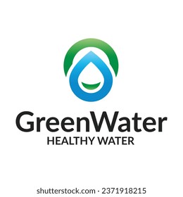 Green Water Logo Template design free download