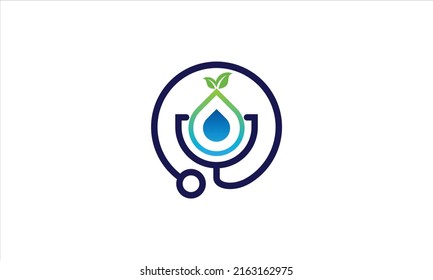 Green water logo vector design illustration