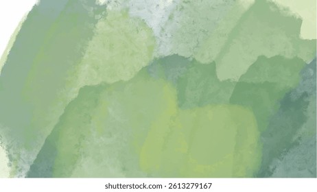 Green watercolor background with copyspace for your design. vector.