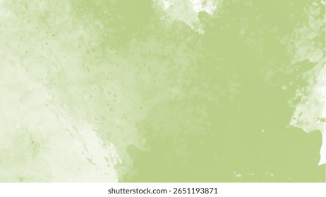 Green watercolor background with copyspace for your design. vector.