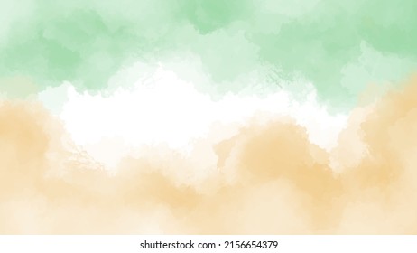 Green watercolor background for design, watercolor background concept, vector.