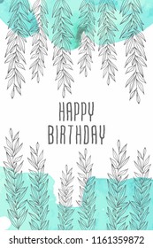 Green watercolor background for greeting card. Modern stylish graphic background for invitations, cards, postcards, business cards, leaflets, covers, congratulations, posters, banners
