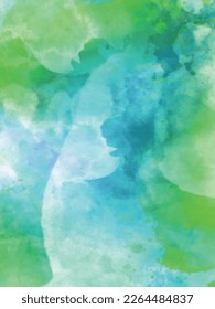 Green watercolor background with grunge texture and color splash background design wallpaper. Abstract green watercolor background texture