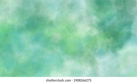 Fondo de color de agua verde para fondos de texturas y diseño de banners web

