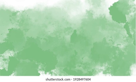 Green watercolor background for textures backgrounds and web banners design
