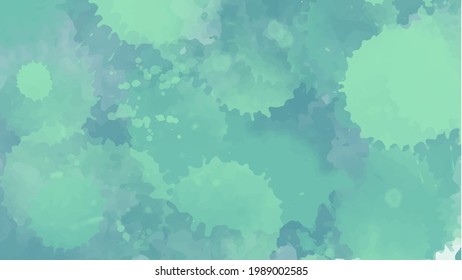 Green watercolor background for textures backgrounds and web banners design
