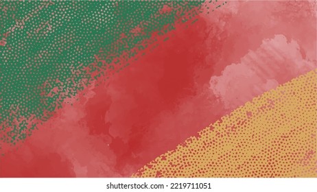 Green watercolor background for textures backgrounds and web banners design. Christmas theme. vector.

