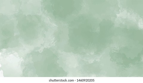 Green watercolor background for your design, watercolor background concept, vector.
