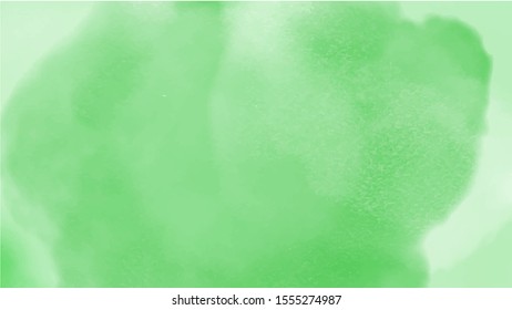 Green watercolor background for your design, watercolor background concept, vector.
