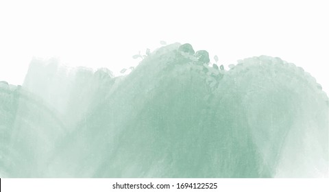 Green watercolor background for your design, watercolor background concept, vector.
