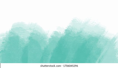 Green watercolor background for your design, watercolor background concept, vector.
