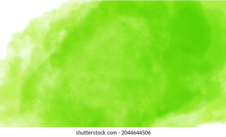 Green watercolor background for your design, watercolor background concept, vector.