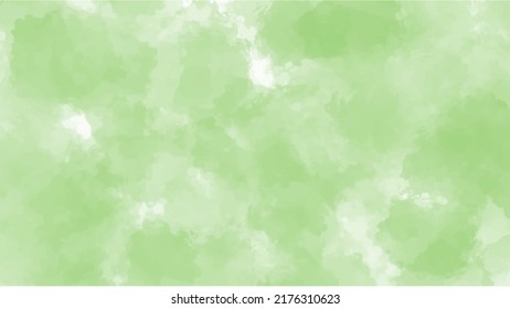 Green watercolor background for your design, watercolor background concept, vector.