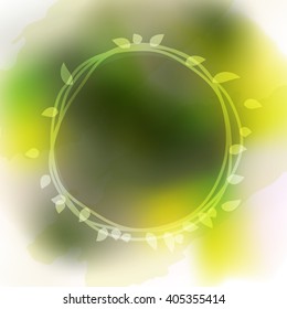 green watercolor background.vector illustration.