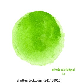 green watercolor circle