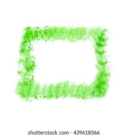 green watercolor frame