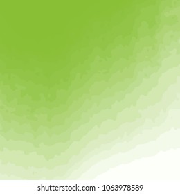 green watercolor gradient pattern with thin wavy lines, vector illustration