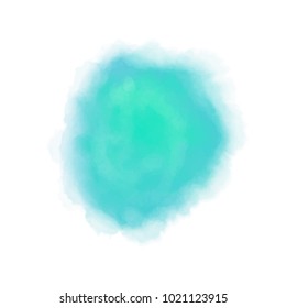 green watercolor splash