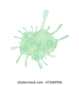 green Watercolor splash