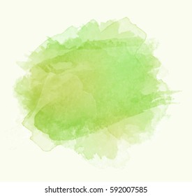 Green Watercolor Splash Vector 