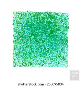 Green watercolor splashes square.