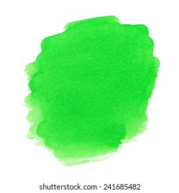 Green watercolor spot