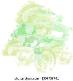 green watercolor spots vector