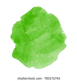 Green watercolor stain vector
