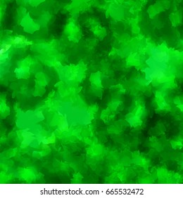 Green watercolor texture background. Exceptional abstract pattern, expressive messy vector illustration.