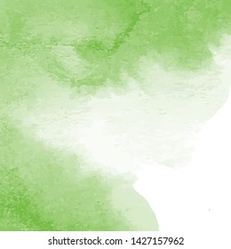 Green watercolor texture background, hand painted vector illustration. Perfect for social media posts, wedding invitations, business cards, quotes, wall art, and much more!