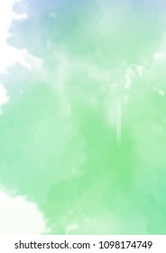 green watercolor texture. vector eps 8