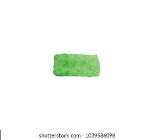 green watercolor vector backdrop for cute design tag, business card, invitation, web , text and logo isolated on transparent background. color like greenery, neon, dull, pale, emerald