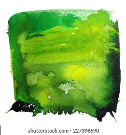 green watercolor vector background