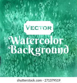 Green watercolor vector background