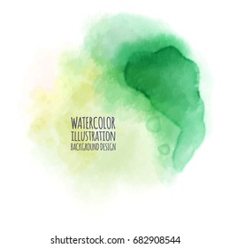 green watercolor vector background
