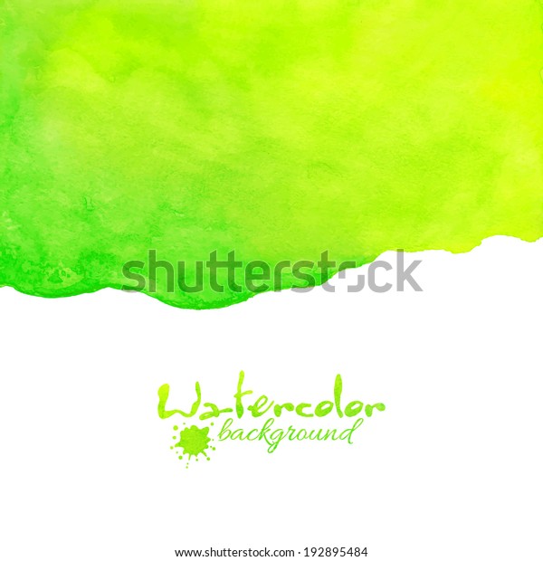 Green Watercolor Vector Background Stock Vector Royalty Free