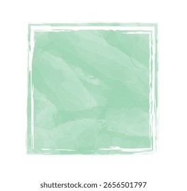 Pincel de Vector de acuarela verde Anuncio de sello de tinta pintado