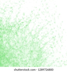 green watercolor water drop splash background pattern, hand drawn vector illustration