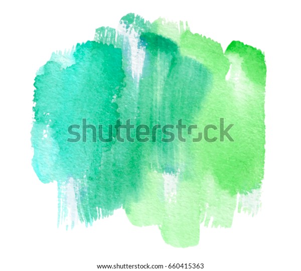 绿色水彩湿刷油漆矢量隔离条纹污渍在白色背景上的文字设计，网页，标签 