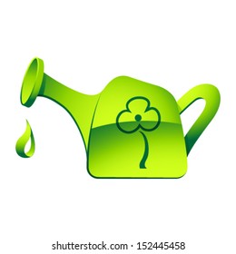 green watering can
