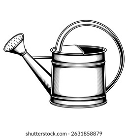 green watering can coloring page line art