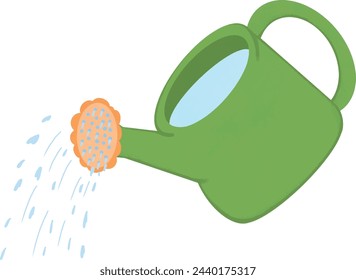 El riego verde puede Caer el agua que cae.	

