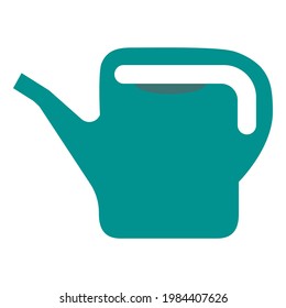 El riego verde puede enarbolar el icono en un estilo plano sobre fondo blanco